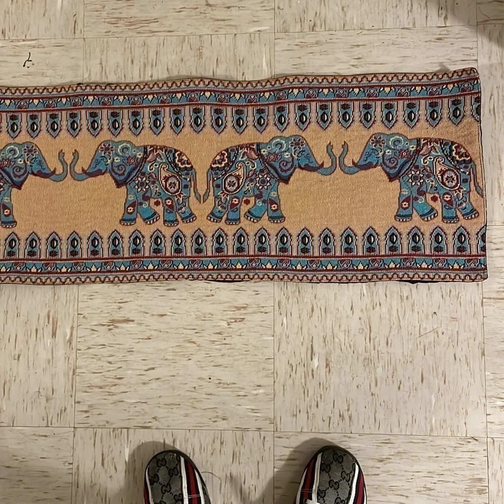 Ethnic Elephant Decorative Trunk Up Table Runner